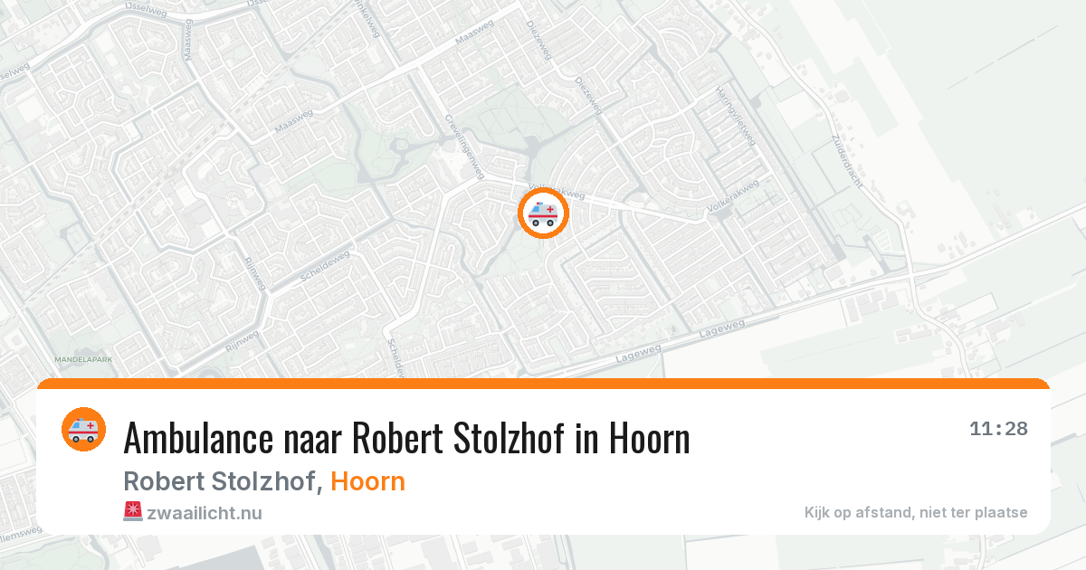 Ambulance naar Robert Stolzhof in Hoorn — 20 jul 2026