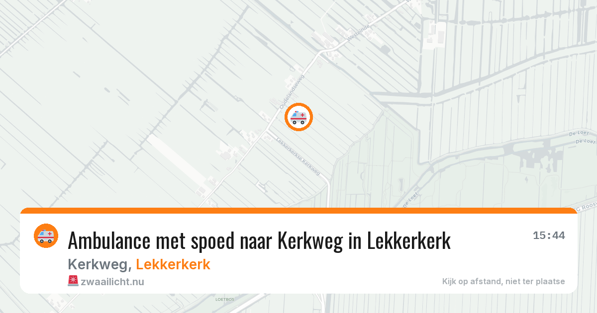 Ambulance met spoed naar Kerkweg in Lekkerkerk — 25 jan 2026