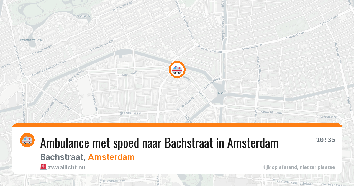 Ambulance met spoed naar Bachstraat in Amsterdam — 2 jun 2026