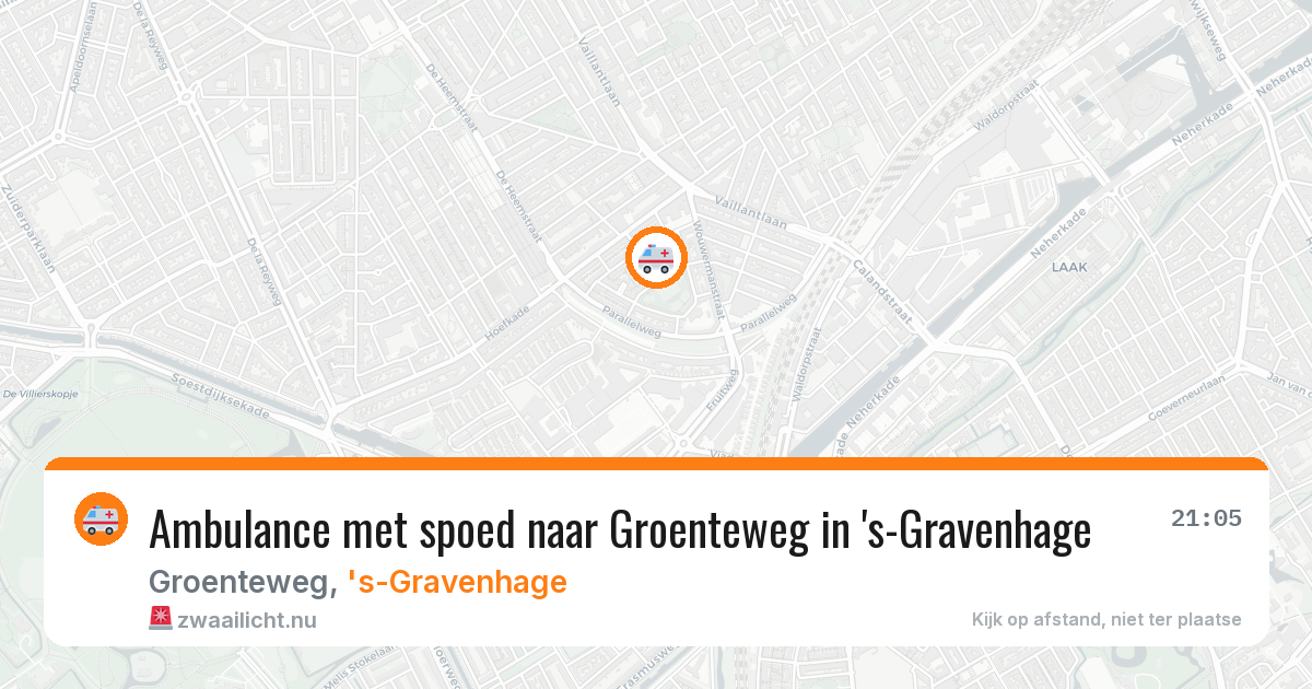 Ambulance met spoed naar Groenteweg in 's-Gravenhage — 1 apr 2026