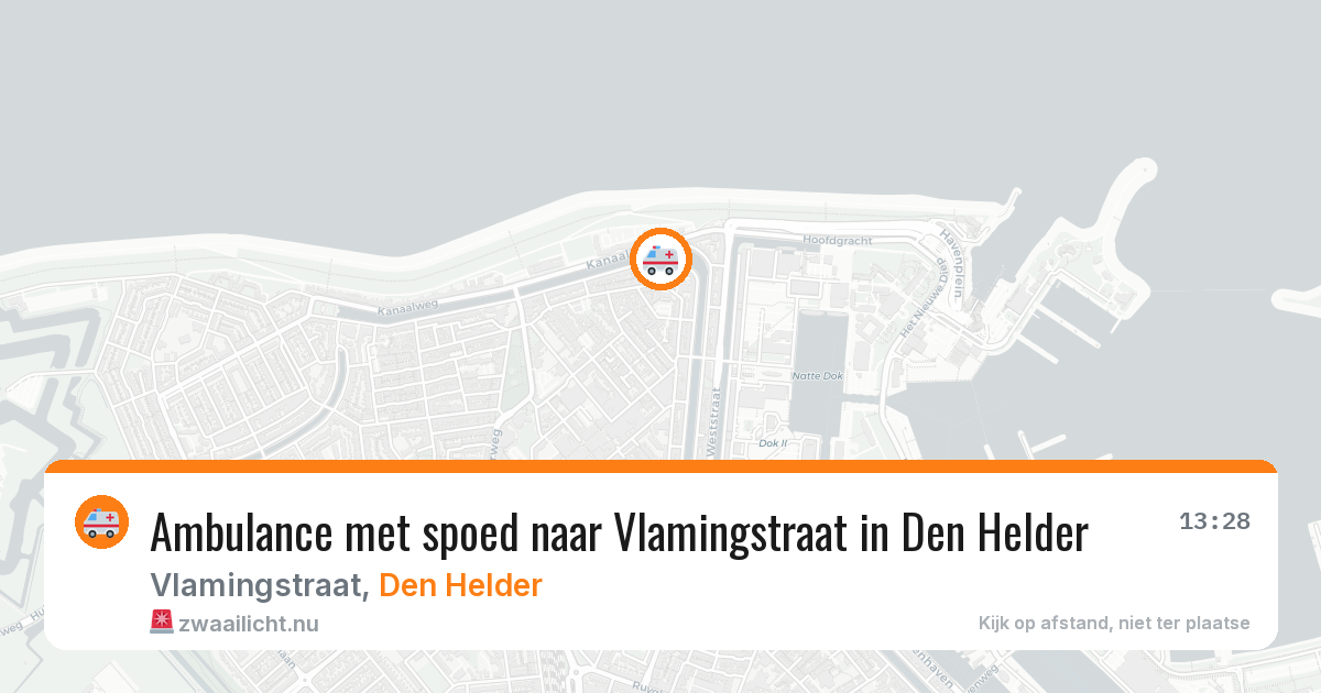 Ambulance met spoed naar Vlamingstraat in Den Helder — 27 apr 2026
