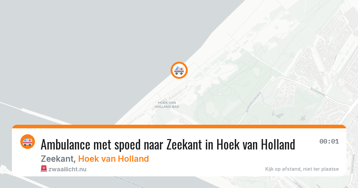 Ambulance met spoed naar Zeekant in Hoek van Holland — 25 mei 2026