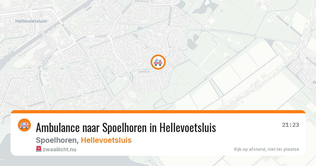 Ambulance naar Spoelhoren in Hellevoetsluis — 17 mrt 2026