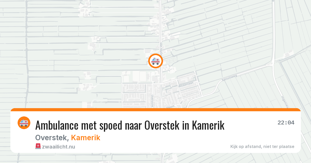 Ambulance met spoed naar Overstek in Kamerik — 12 jul 2026