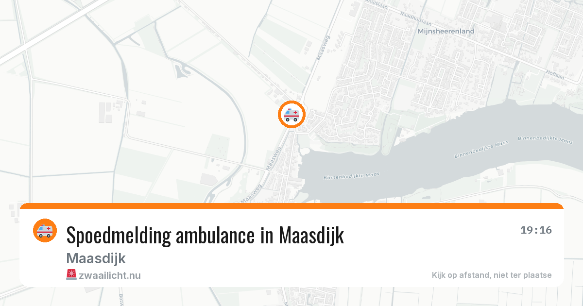 Spoedmelding ambulance in Maasdijk — 24 mei 2026
