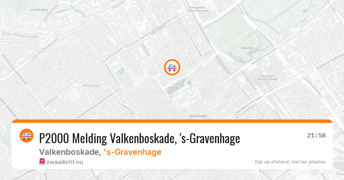 P2000 Melding Valkenboskade, 's-Gravenhage — 2 feb 2026