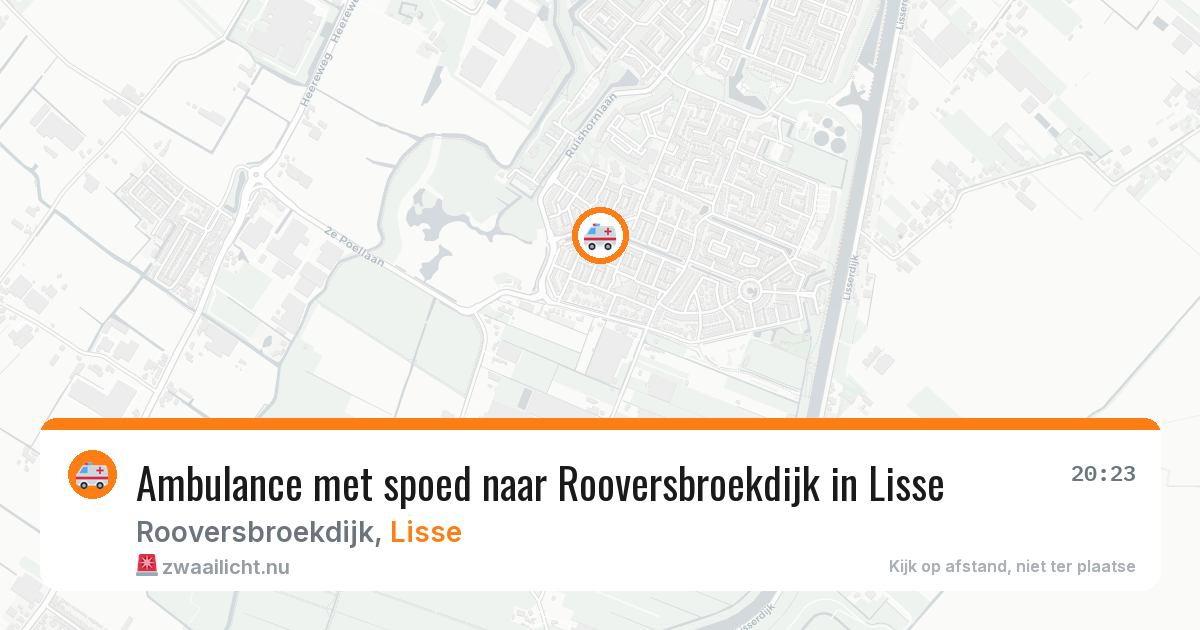 Ambulance met spoed naar Rooversbroekdijk in Lisse — 1 apr 2026