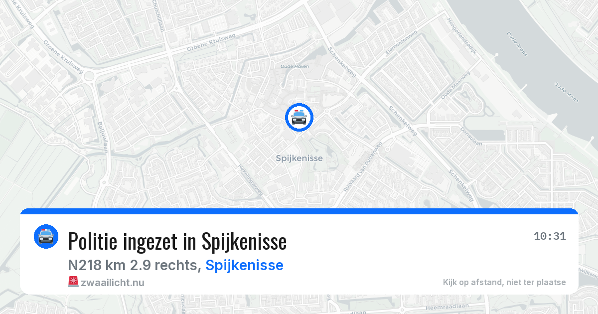 Politie ingezet in Spijkenisse — 17 jul 2026 | 🚨 Zwaailicht.nu