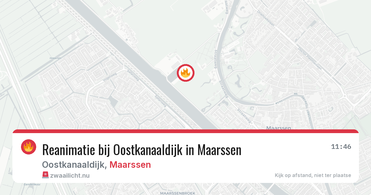 Reanimatie bij Oostkanaaldijk in Maarssen — 26 apr 2026