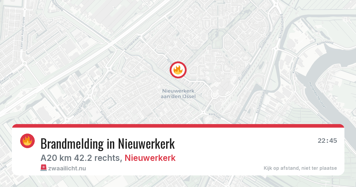 Brandmelding in Nieuwerkerk — 15 mrt 2026