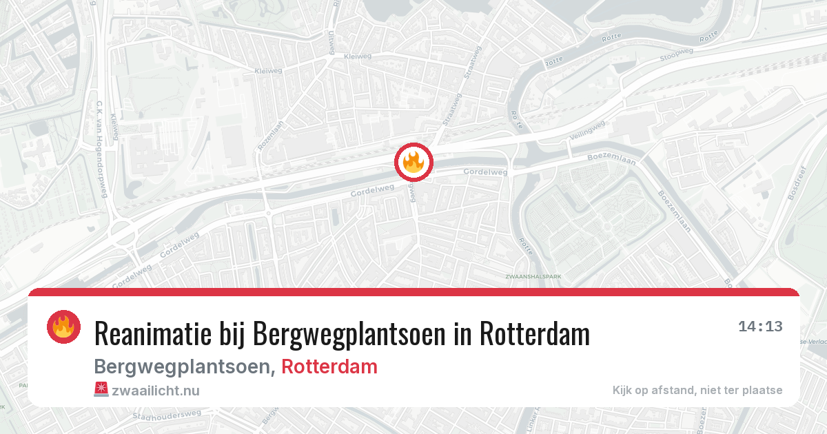 Reanimatie bij Bergwegplantsoen in Rotterdam — 28 mrt 2026