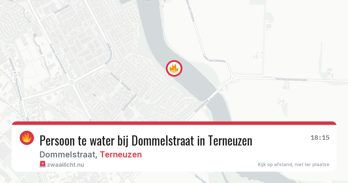 Persoon te water bij Dommelstraat in Terneuzen — 24 apr 2026