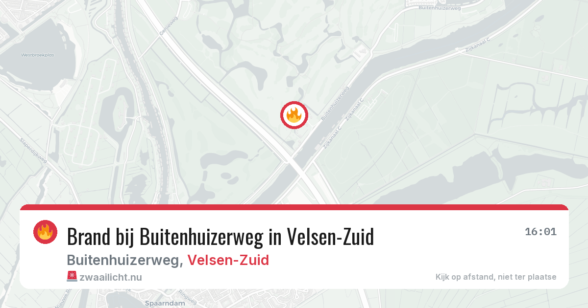 Brand bij Buitenhuizerweg in Velsen-Zuid — 8 mei 2026