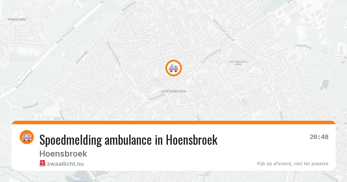 Spoedmelding ambulance in Hoensbroek — 28 mei 2026