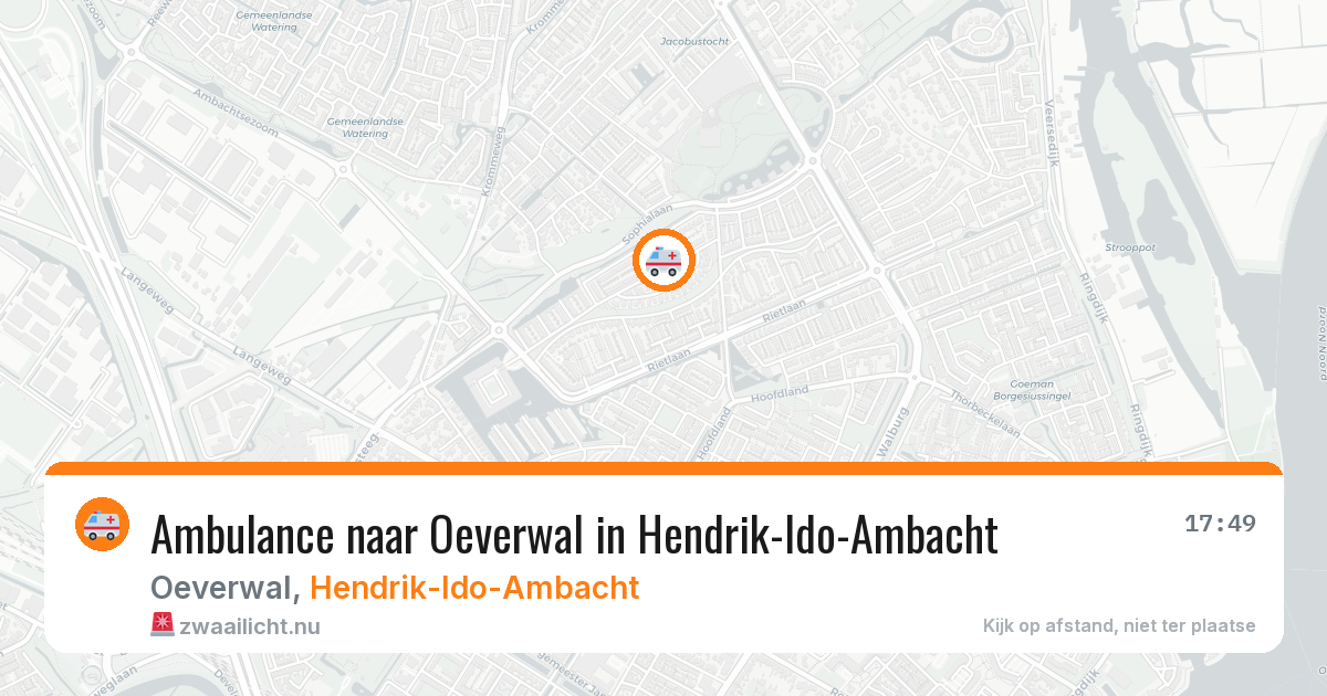 Ambulance naar Oeverwal in Hendrik-Ido-Ambacht — 12 jul 2026