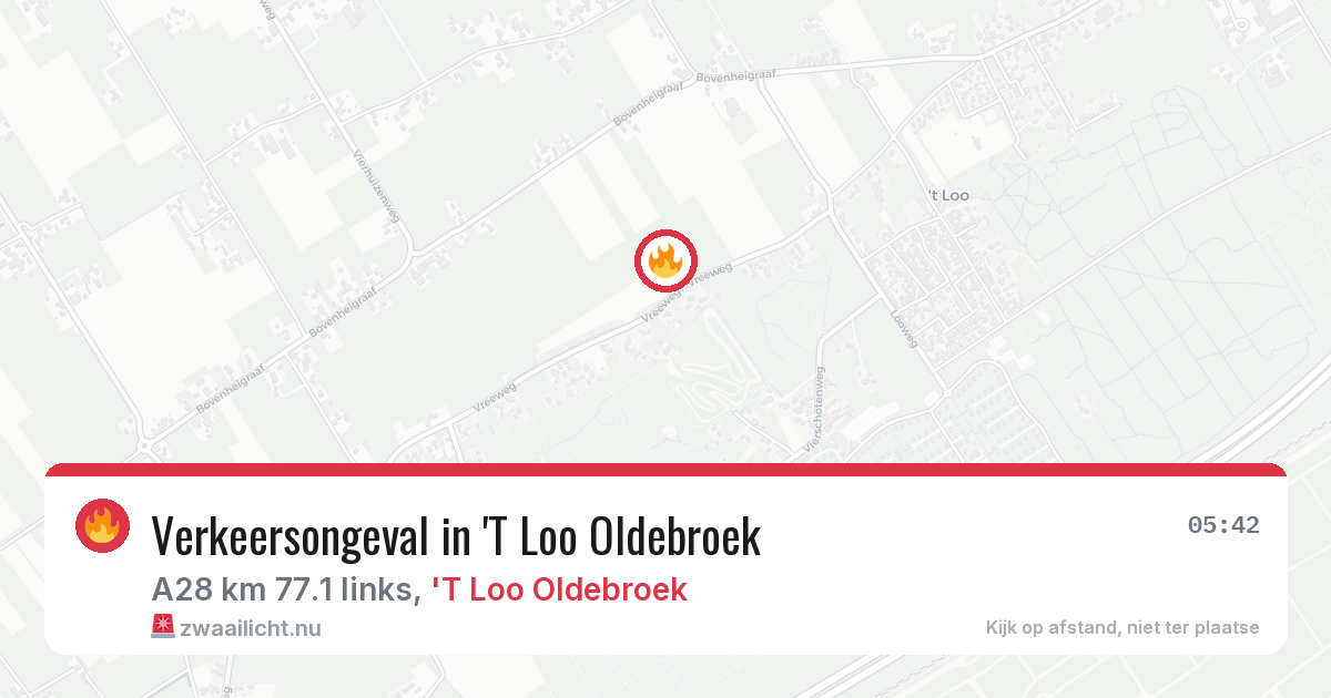 Verkeersongeval in 'T Loo Oldebroek — 25 mei 2026
