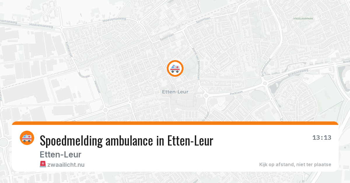 Spoedmelding ambulance in Etten-Leur — 12 jul 2026