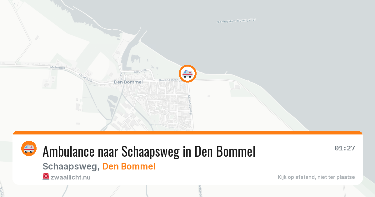 Ambulance naar Schaapsweg in Den Bommel — 26 mrt 2026