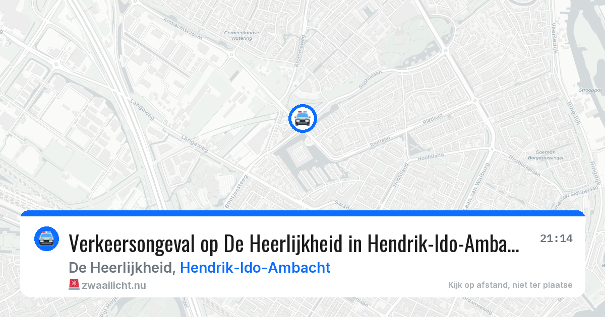 Verkeersongeval op De Heerlijkheid in Hendrik-Ido-Ambacht — 30 mei 2026