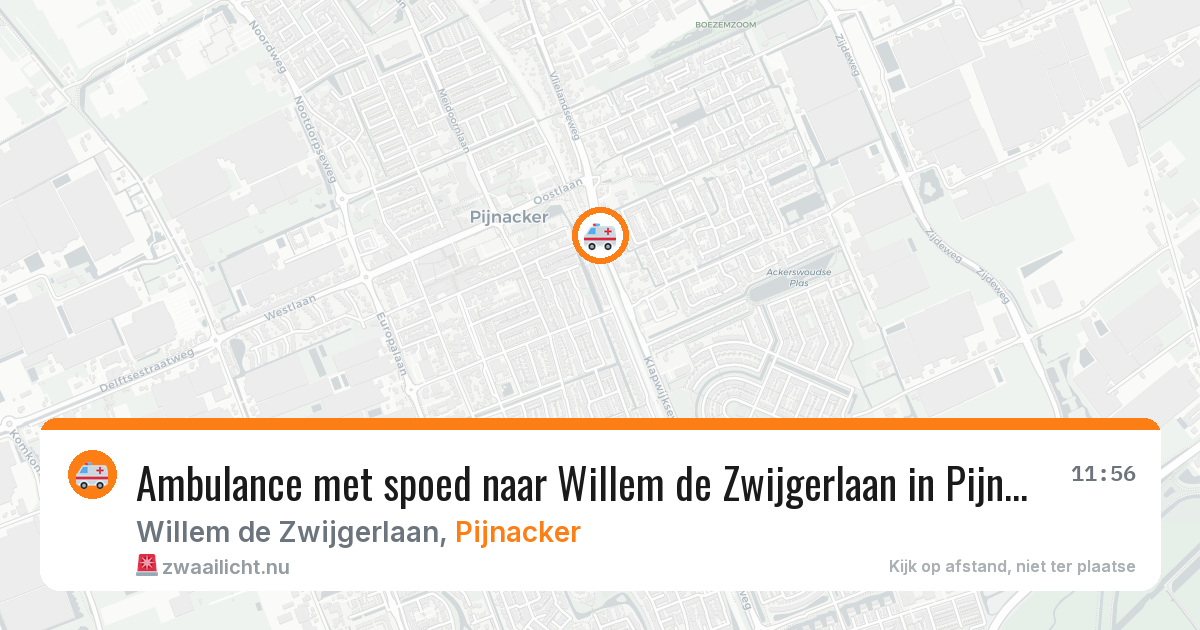 Ambulance met spoed naar Willem de Zwijgerlaan in Pijnacker — 24 jul 2026