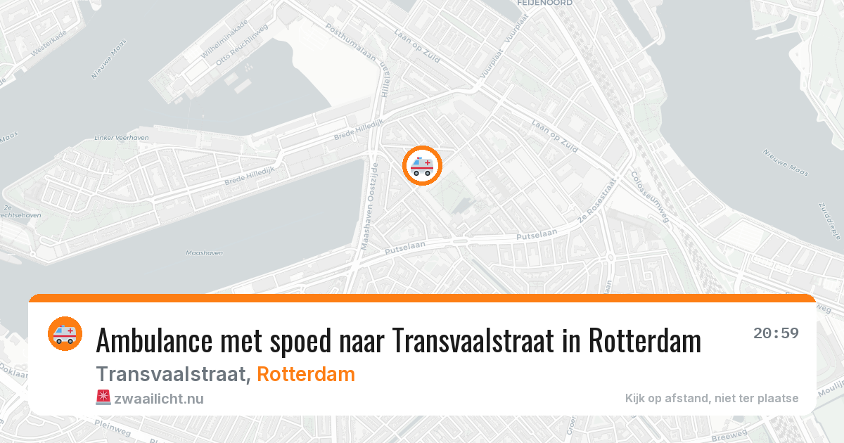 Ambulance met spoed naar Transvaalstraat in Rotterdam — 15 mei 2026