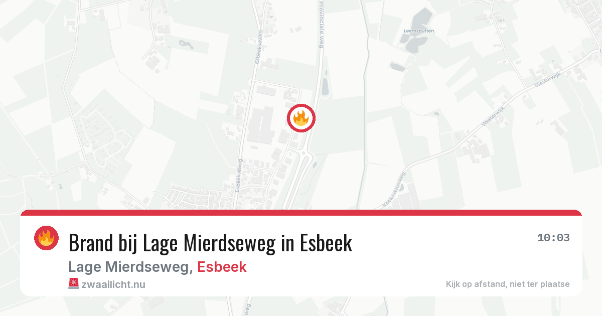 Brand bij Lage Mierdseweg in Esbeek — 15 jul 2026