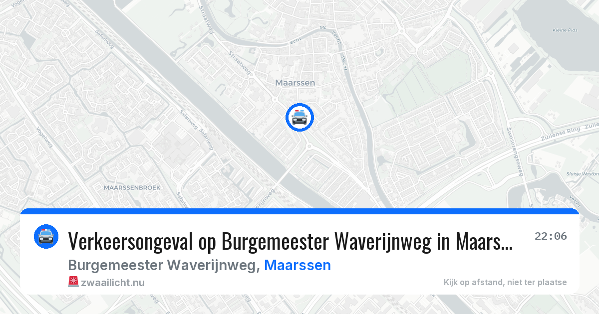 Verkeersongeval op Burgemeester Waverijnweg in Maarssen — 28 mrt 2026