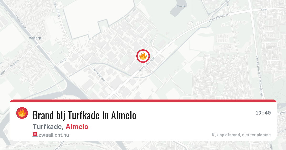 Brand bij Turfkade in Almelo — 13 mei 2026
