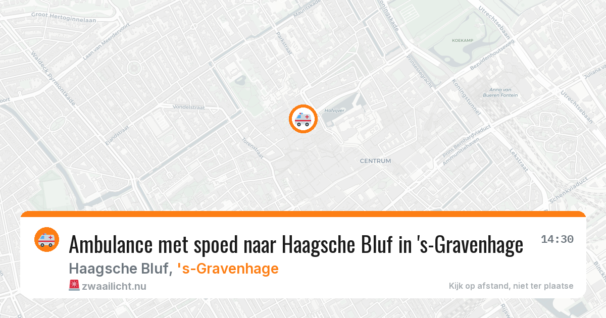 Ambulance met spoed naar Haagsche Bluf in 's-Gravenhage — 4 apr 2026