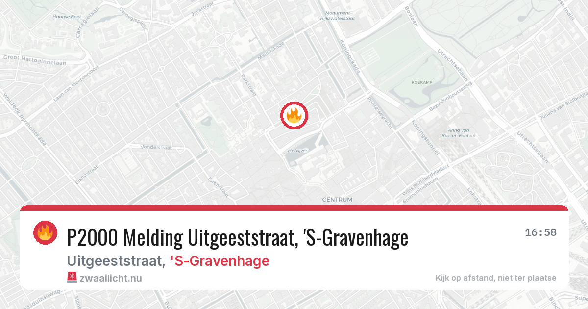 P2000 Melding Uitgeeststraat, 'S-Gravenhage — 31 jan 2026