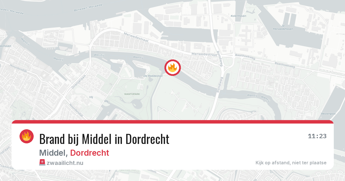 Brand bij Middel in Dordrecht — 10 jul 2026
