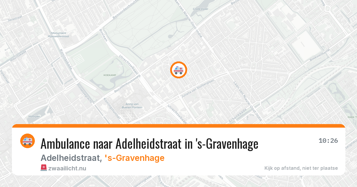 Ambulance naar Adelheidstraat in 's-Gravenhage — 26 jul 2026