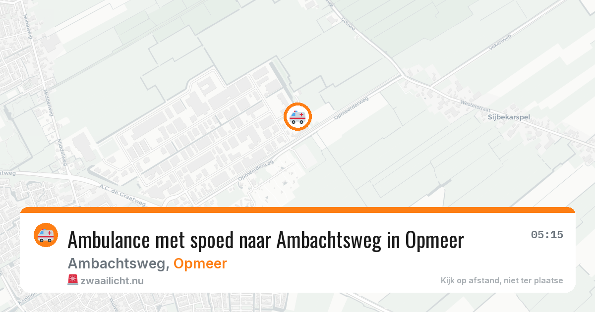 Ambulance met spoed naar Ambachtsweg in Opmeer — 19 mrt 2026