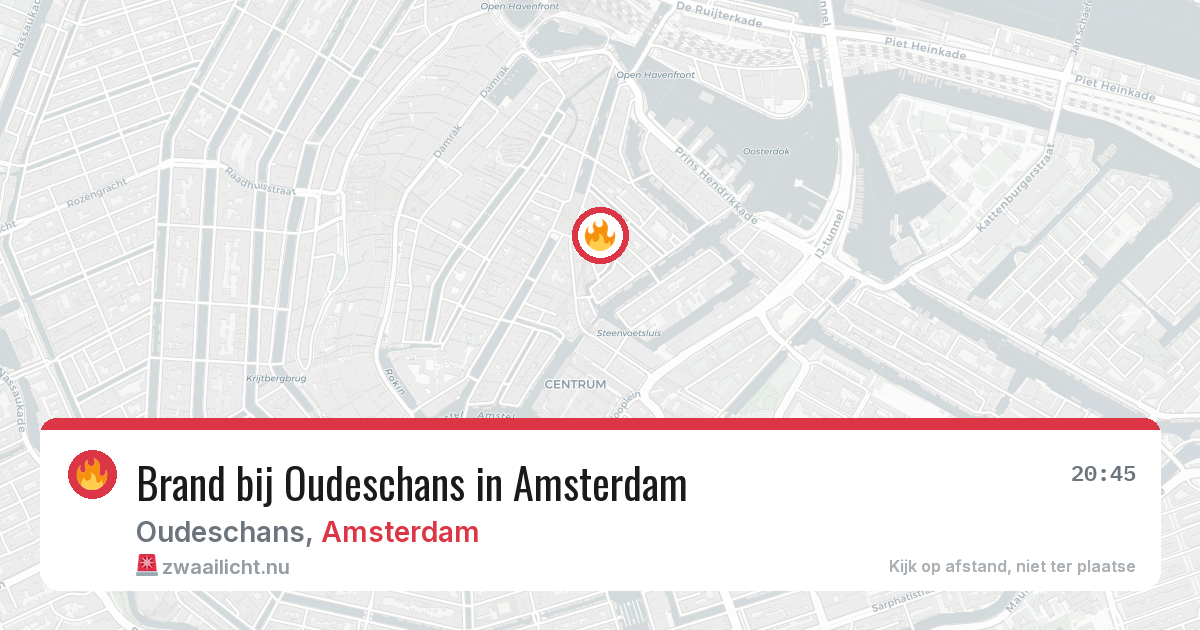 Brand bij Oudeschans in Amsterdam — 11 jul 2026