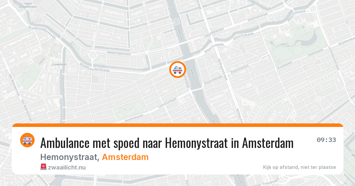 Ambulance met spoed naar Hemonystraat in Amsterdam — 7 mei 2026
