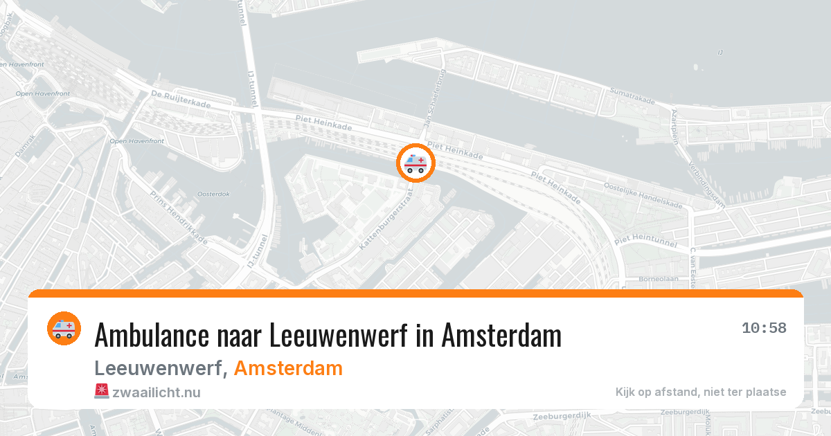 Ambulance naar Leeuwenwerf in Amsterdam — 16 jul 2026