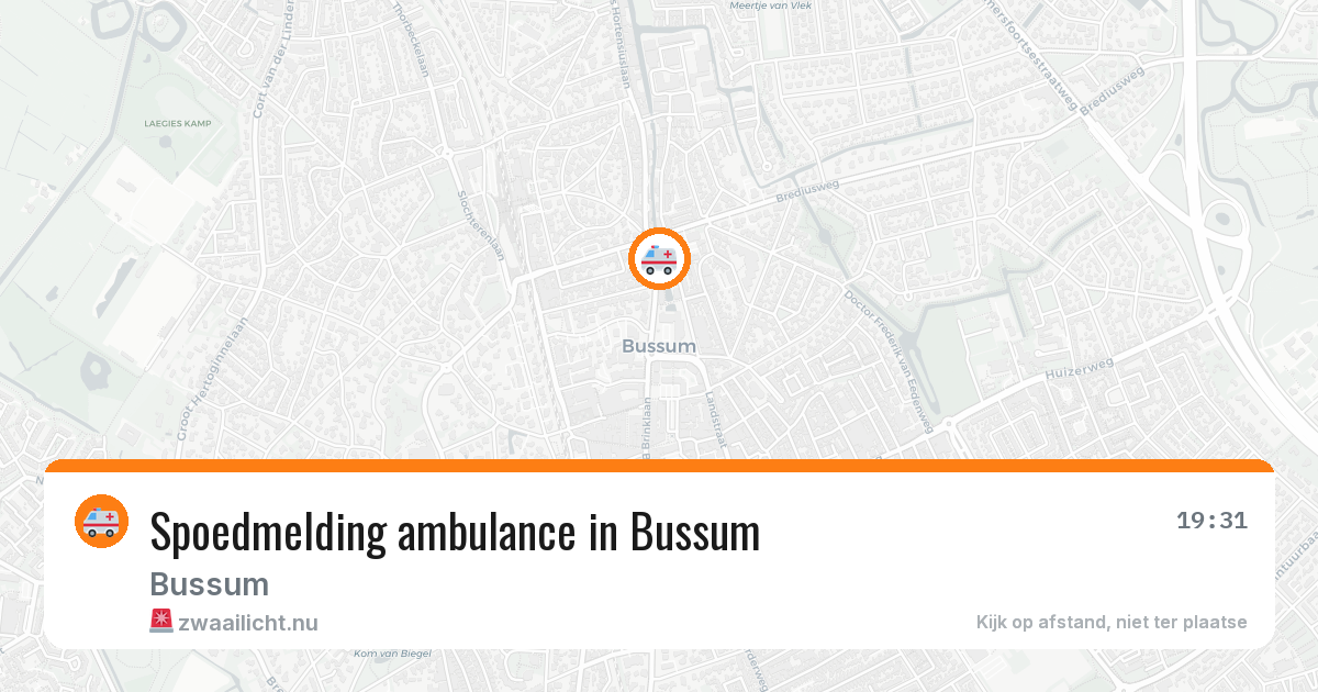 Spoedmelding ambulance in Bussum — 10 jul 2026