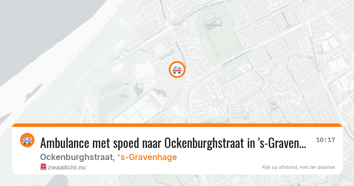 Ambulance met spoed naar Ockenburghstraat in 's-Gravenhage — 17 mrt 2026
