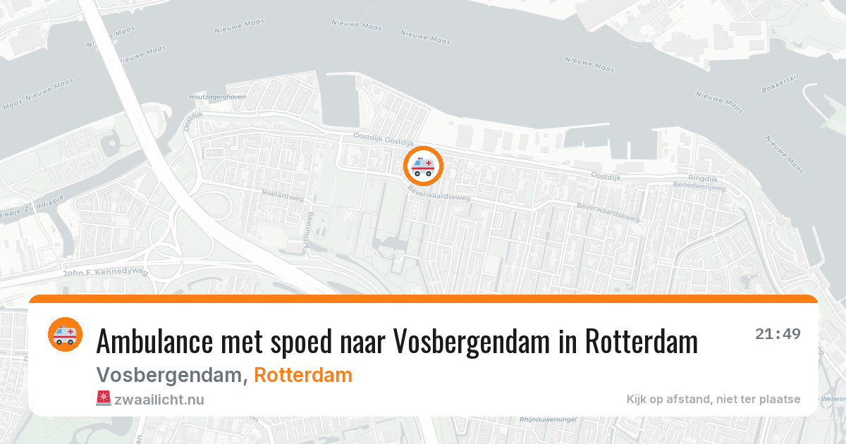 Ambulance met spoed naar Vosbergendam in Rotterdam — 10 mei 2026