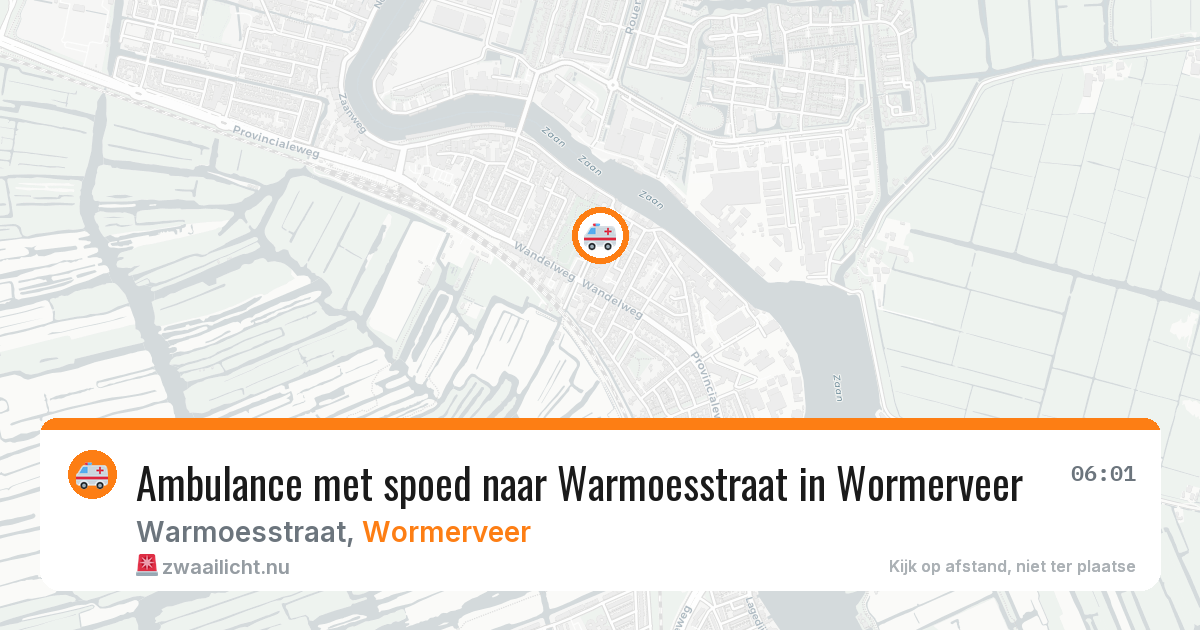 Ambulance met spoed naar Warmoesstraat in Wormerveer — 4 mrt 2026