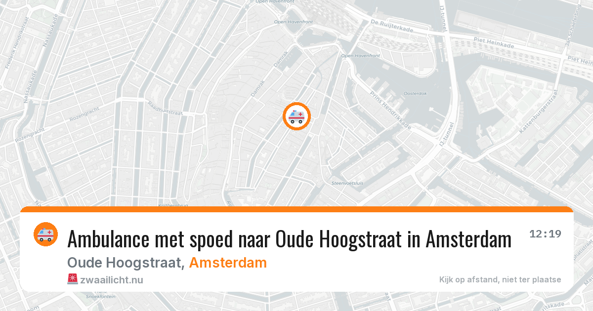 Ambulance met spoed naar Oude Hoogstraat in Amsterdam — 31 mrt 2026