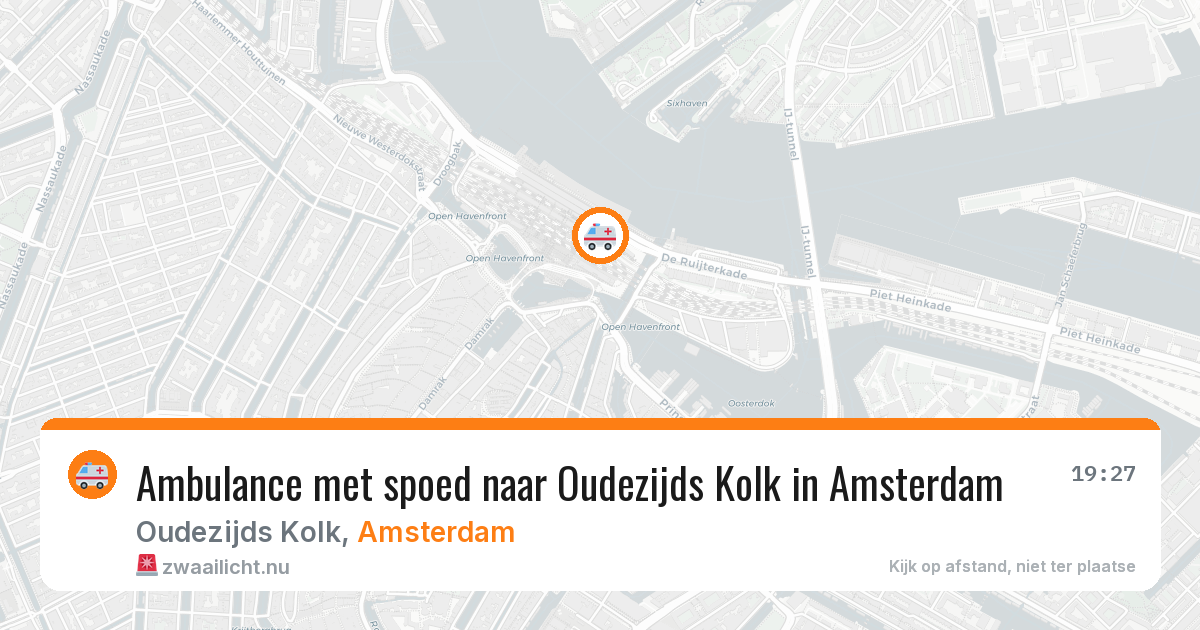Ambulance met spoed naar Oudezijds Kolk in Amsterdam — 20 mrt 2026