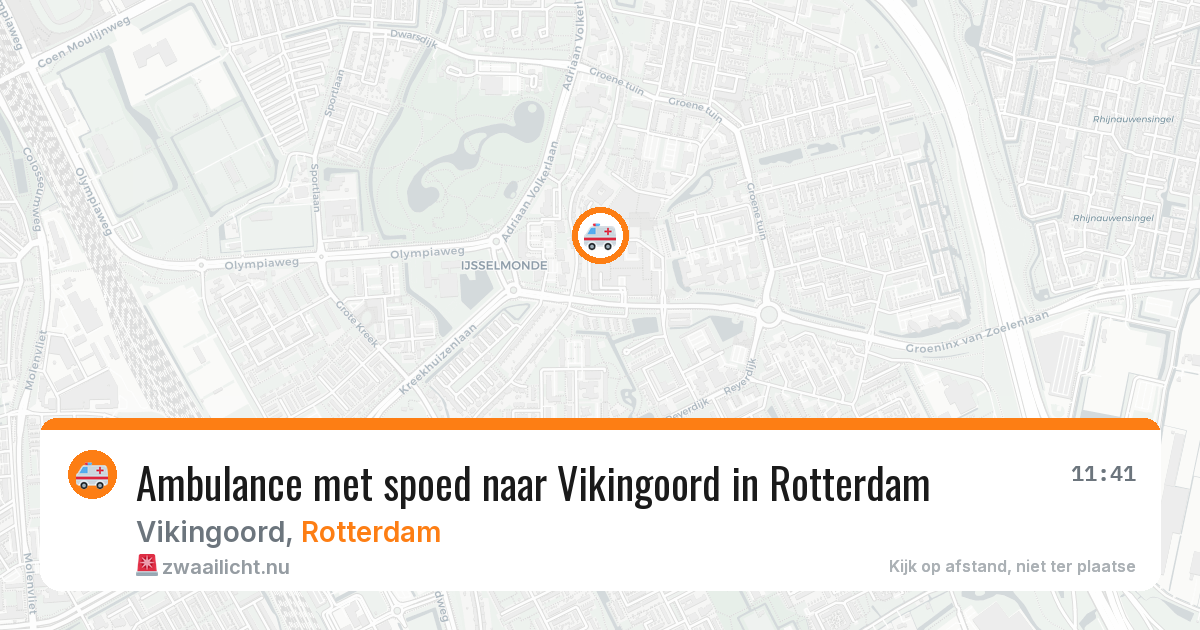 Ambulance met spoed naar Vikingoord in Rotterdam — 7 jun 2026