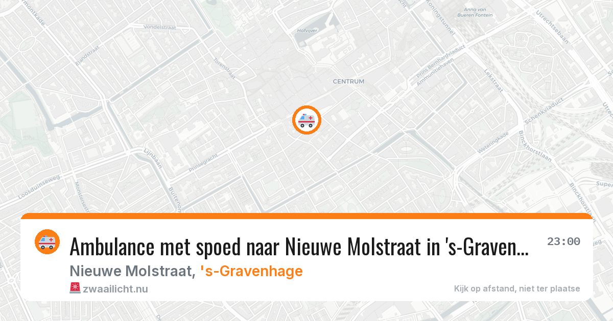 Ambulance met spoed naar Nieuwe Molstraat in 's-Gravenhage — 10 jul 2026