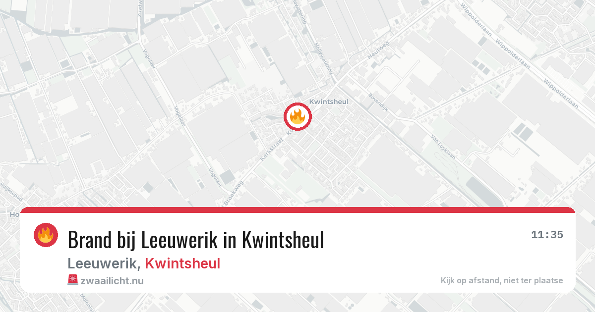 Brand bij Leeuwerik in Kwintsheul — 7 jun 2026