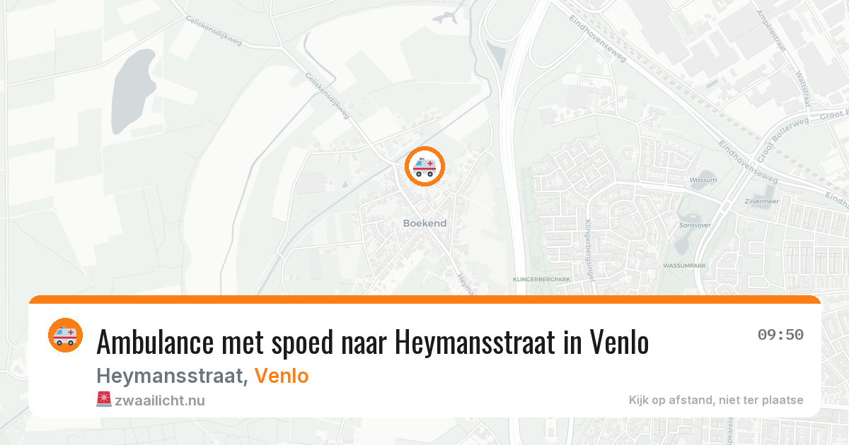 Ambulance met spoed naar Heymansstraat in Venlo — 24 jul 2026