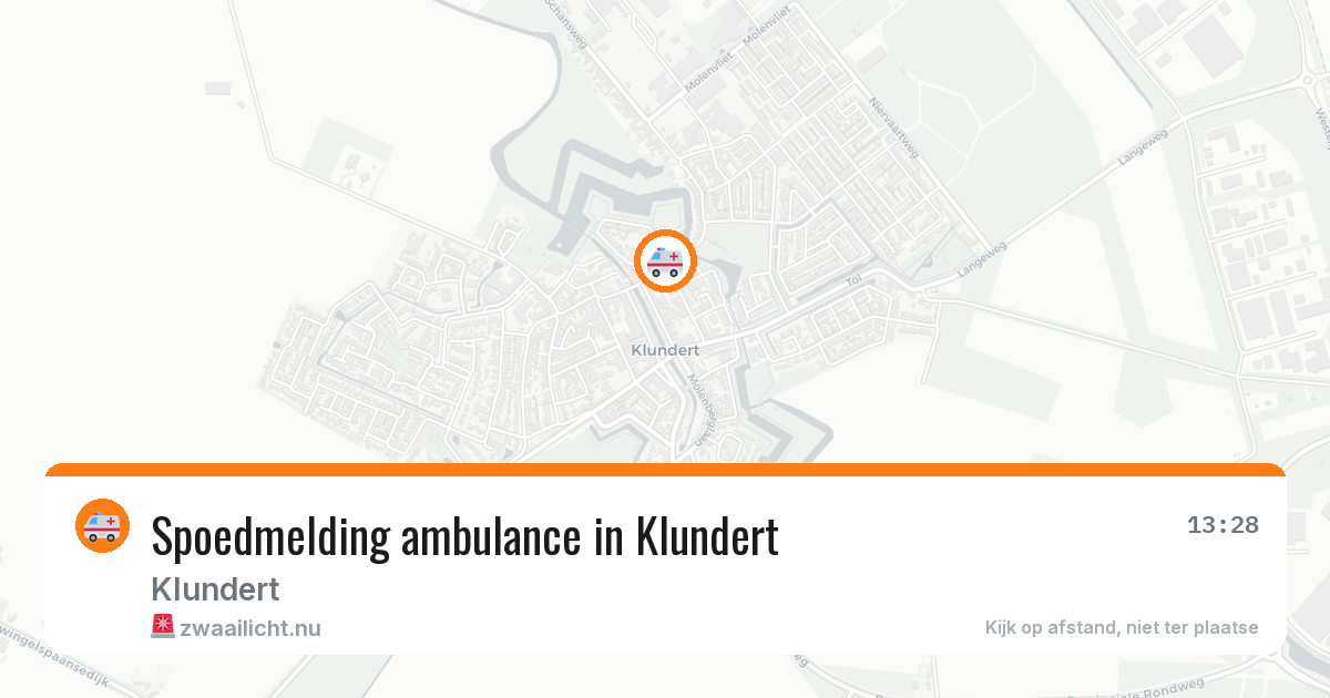 Spoedmelding ambulance in Klundert — 17 jul 2026