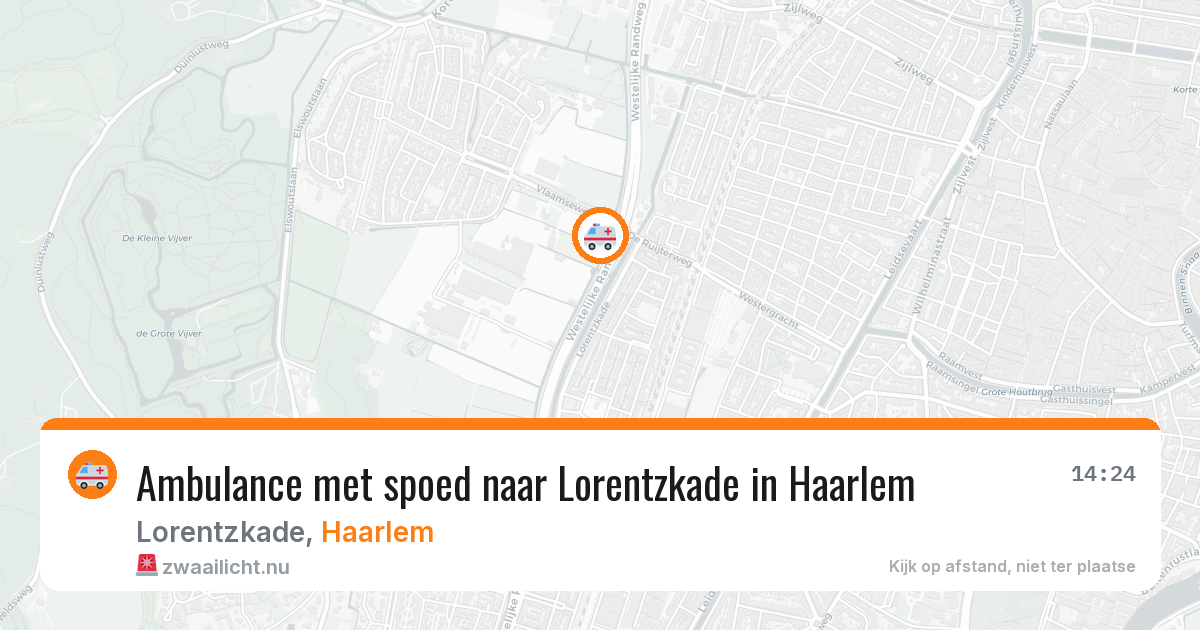 Ambulance met spoed naar Lorentzkade in Haarlem — 4 jun 2026