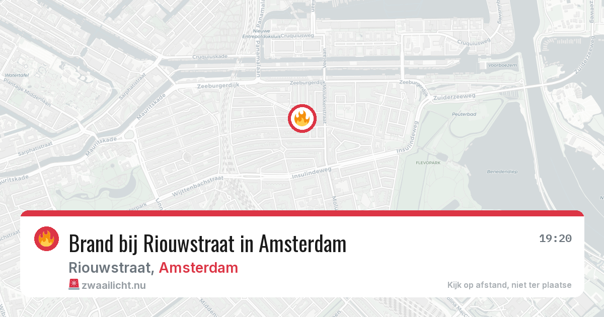 Brand bij Riouwstraat in Amsterdam — 8 apr 2026