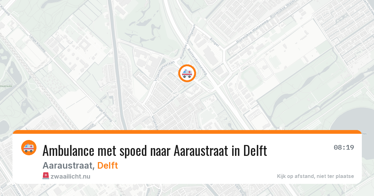 Ambulance met spoed naar Aaraustraat in Delft — 22 jan 2026